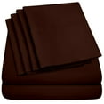 thumbnail image 4 of Premium Home Collection Microfiber Soft Cooling Bed Sheet Set - 6 Piece, California King, Chocolate, 4 of 7