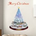thumbnail image 3 of Escultura de árbol de Navidad giratoria, adornos de tren, pegatinas para ventanas, decoración navideña, adornos para colgar muñecas, A, 3 of 5