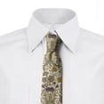 thumbnail image 3 of Men's Tie, Detailed Sketch Wild Botanic, 3.7", Pale Earth Yellow Ecru, by Ambesonne, 3 of 4