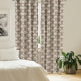 thumbnail image 2 of Retro Curtains 2 Panels Set, Old Fashioned Style Abstract Pattern with Mosaic of Triangles Geometrical Illusion, Window Drapes for Living Room Bedroom, 56"W X 95"L, Multicolor, by Ambesonne, 2 of 5