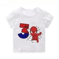 thumbnail image 4 of Camiseta de algodón de manga corta para niños, nueva camiseta de SpiderMan para cumpleaños de niñas de 2, 3, 4, 5, 6, 7 y 8 años, camiseta para bebé de SpiderMan, ropa para niños, 4 of 5