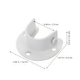 thumbnail image 6 of EXHUMKY 4Pcs White Stainless Steel Closet Rod Bracket U Shaped Support for Shower Curtain and Wardrobe Rods, 6 of 8