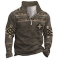 thumbnail image 4 of 2024 tendencia camisa de lana con cuello en V para hombres tendencia retro sudadera americana Otoño Invierno top de manga larga, 4 of 4