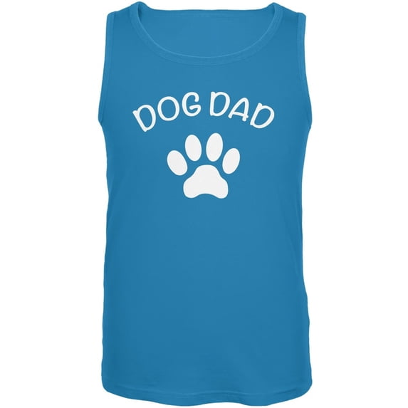 Father's Day Dog Dad Turquoise Adult Tank Top - X-Large