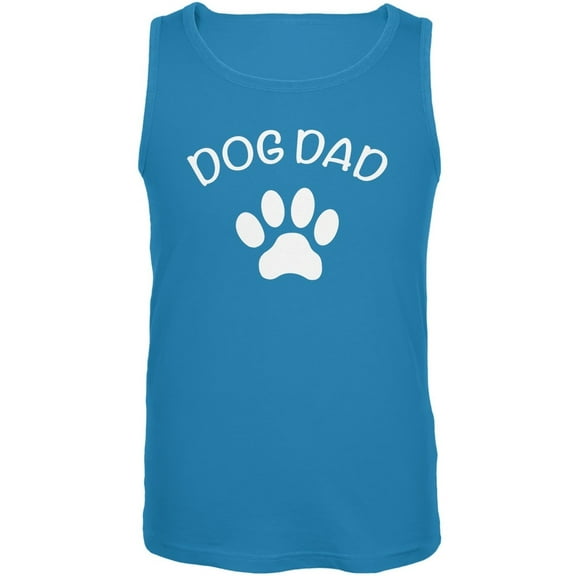 Father's Day Dog Dad Turquoise Adult Tank Top - X-Large