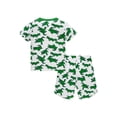 thumbnail image 3 of QEFJNO 2-8Y Kids Boys Cotton Pajamas Set 2PCS Short Sleeve Top and Shorts for Toddler Boys Crocodile Pjs Summer, 3 of 7