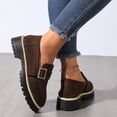 thumbnail image 5 of Willtoo Orthopedic Dress Shoes for Women Platform Round Toe Slip On Comfortable Loafers Non Slip Lug Sole Office Casual Walking Shoes Chunky Heel Fashion Low Top Shoes, 5 of 6