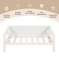 thumbnail image 3 of Bellemave Solid Wood Twin Size Daybed, Multifunctional Sofa Bed with Wood Slat Support, Twin Bed Frame for Bedroom Living Guest Room (White), 3 of 9