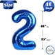 thumbnail image 5 of Globo IWERP azul metalizado número 3 de 40 cm para tercer cumpleaños, 5 of 8