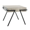 thumbnail image 3 of SAFAVIEH Jett Mid-Century Modern Square Accent Table, Light Grey/Black, 3 of 7