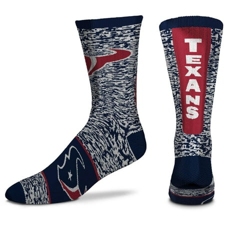 Men's For Bare Feet Houston Texans Ticket Heathered Crew Socks -