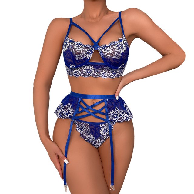 Conjunto de Lencería sexy Gibobby malla negra body para mujer(A)