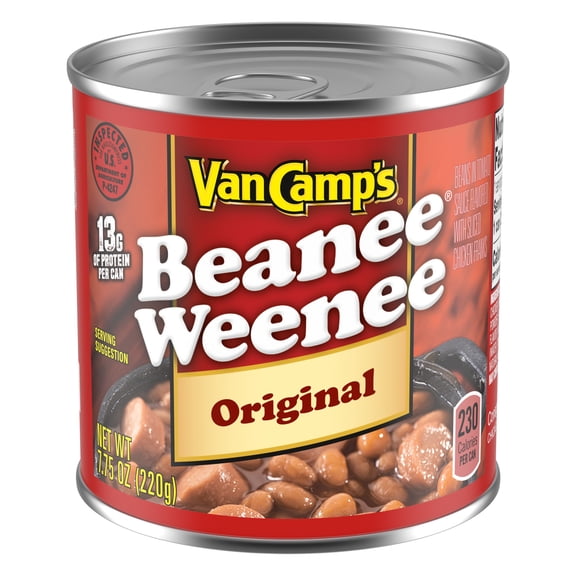Van Camp's Original Beanee Weenee, 13g Protein Per Serving, Canned Food, 7.75 oz. Can