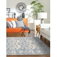 thumbnail image 7 of Unique Loom La Jolla Collection Area Rug - Botanica (6' 1" x 9' Rectangle Ivory Blue/Beige), 7 of 7
