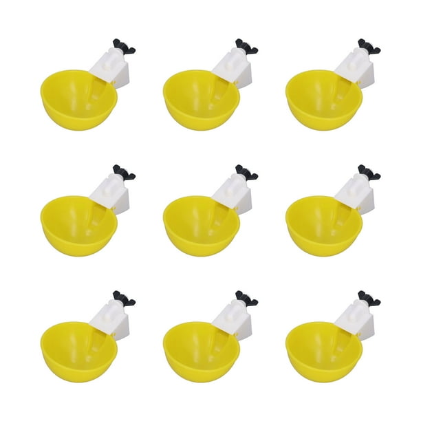 Alimentador De Agua Para Pollos, Fácil De Limpiar, Tazas De Agua Para Pollos, Material PP, Instalación Simple, 9 Piezas Para Ganso