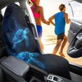 thumbnail image 2 of XYZCANDO Terry Cloth Car Seat Covers Auto Protector, Compatible with Van Car Interior, Front Seat Cover Fit for Trucks Sedans(Neon Sea Turtle 1pcs), 2 of 2