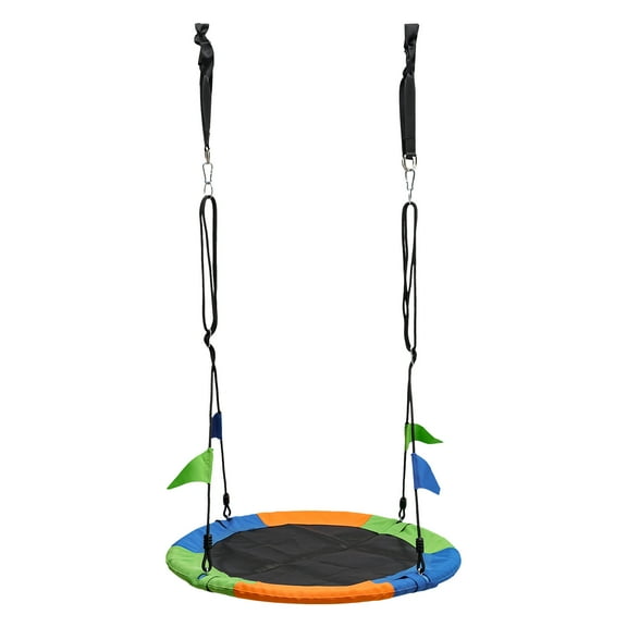 Dwellnix 661lb 3 2ft Saucer Tree Swing 900d Oxford Waterproof Tree Hanging Straps