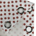 thumbnail image 4 of Ambesonne Cartoon Grommet Curtain, Ladybugs Funny Art Pattern, 50" x 72", White and Red, 4 of 6