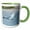 Green/White, variant on 3drose, Gray and White Seagull Prancing on Rocky Beach, 15oz Mug
