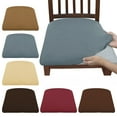 thumbnail image 6 of Stretch Chair Seat Covers 1 PCS, Velvet Cushion Covers Washable Seat Cushion Slipcover Dining Room for Hotel, Ceremony, Banquet Wedding Party (6 Color), 6 of 6