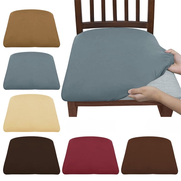 Cozival Elastic Stool Cover, Elastic Solid Color Stool Cover, High Stretchable Slipcover and Cushion Set for Dining Chairs, Comfortable and Easy to Clean, Chair Slipcover, A