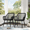 Black, variant on AVAWING Patio Wicker Dining Chairs Set of 2, All-Weather Woven Rattan & Iron Chairs, Gray/Black