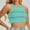 Mint Green, variant on Elvqul Stripe Print Tank Tops Women Sleeveless Hot Pink Workout Pullover Sports Comfortable Crew Neck Tops