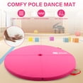 thumbnail image 5 of Pole Dance Mat Foldable Pole Crash Mats EPE Foam Round Padding Waterproof PU Cover Protective Fall Safety Cushion Lightweight for Home, Gym, Yoga Exercise, Rose Pink, 5 of 8