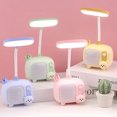 thumbnail image 3 of Trayknick LED Lampe de Table Rechargeable Scintillement Libre Flexible Flexible Conception Créative Forme Luminosité Réglable USB Chargement Bande Dessinée Dimmable LED Lecture Lumière pour la Maison Rose Lapin, 3 of 13
