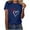 Blue2, variant on Hyknon Plus Size Tops for Women Fashion Crewneck Short Sleeve Loose Solid Color Pullover Going out Tops Spring Summer Valentine's Day Love Heart Printed Shirts