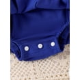 thumbnail image 7 of Raccmtaty Baby Girls Fourth of July Outfits Short Sleeve Star Romper + Headband Set Newborn Clothes, 7 of 7
