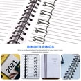 thumbnail image 5 of FRCOLOR binder rings 100Pcs Loose Leaf Binder Rings Notebook Spiral Binding Coils Double Loop Wire Binding Rings,11.69"X0.47"X0.39", 5 of 5