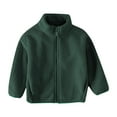 thumbnail image 4 of Dealovy Toddler Baby Clothes Fall Winter Zip up Fleece Jacket Kids Solid Color Long Sleeve Stand-Up Collar Warm Coat with Pockets, 4 of 8