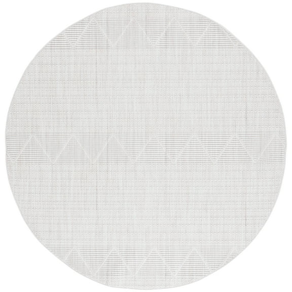SAFAVIEH Martha Stewart Serenity Austin Bordered Area Rug, Ivory, 6'7" x 6'7" Round