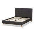 thumbnail image 4 of Baxton Studio Valencia Upholstered Queen Platform Bed in Dark Gray, 4 of 10