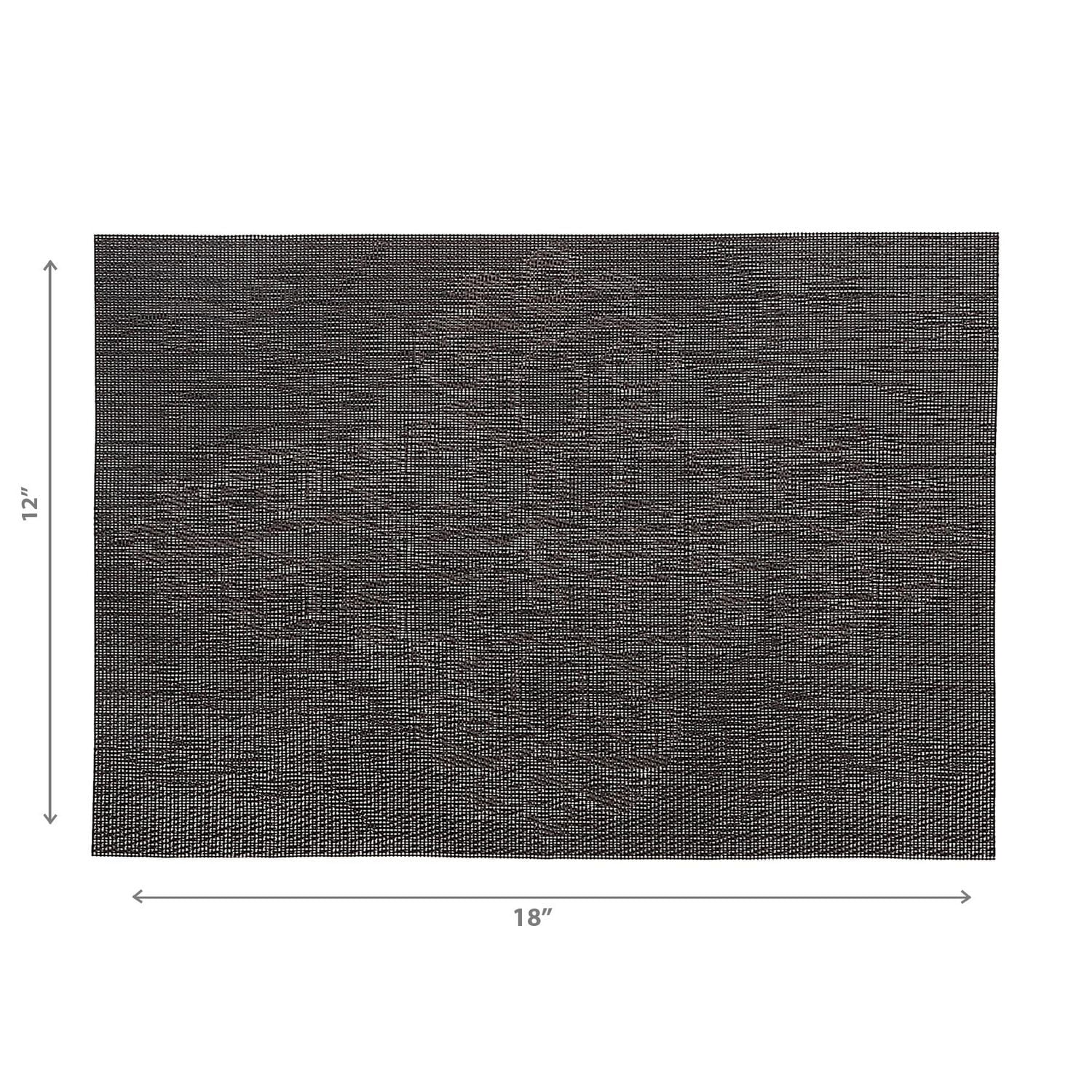 IH Casa Decor Vinyl Placemat Damask Chocolate - Ensemble De 12