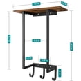 thumbnail image 5 of Woeilo Bathroom Wall Mounted Towel Rack, Towel Rack with Wooden Frame and 3 Hooks for Hanging Towels, Hand Towels, Bath Towel Organizer for Small Bathrooms, RVs, Country Brown Country Brown, 5 of 5