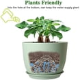 thumbnail image 3 of 12/10/9 Large Modern Plant Pots, Plastic Planters with Drainage Holes and Saucers for Indoor Outdoor Plants Flowers, Green, 3 of 5