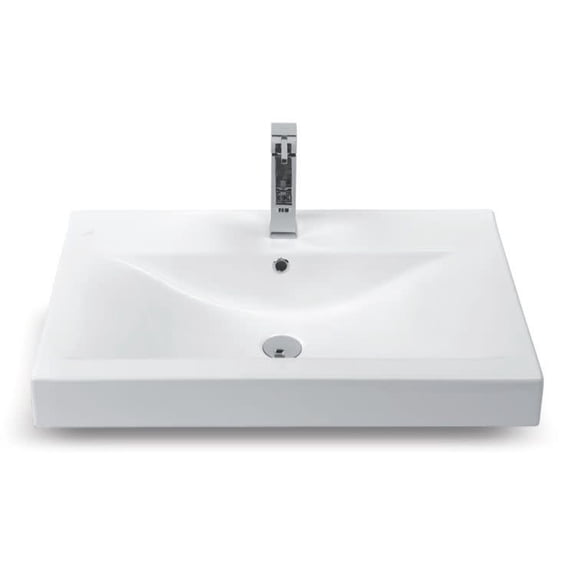 Nameeks 064200-U-One Hole Cerastyle 23-3/5" Ceramic Wall Mounted Bathroom Sink - White