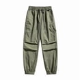 thumbnail image 5 of HOOMEUMY Men's Casual Cargo Straight Leg Mid Tapered Jogger Pants with Zipper Pockets for Modern Wardrobe, 5 of 8