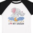 thumbnail image 4 of Inktastic I Love My Cousin Cute Elephants with Moon and Stars Boys or Girls Toddler T-Shirt, 4 of 5