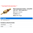 thumbnail image 2 of Water Temperature Sender - Compatible with 1997 - 2001 Honda CR-V 1998 1999 2000, 2 of 2