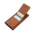 thumbnail image 6 of Wallet Back Case for Samsung Galaxy S22 Ultra with Wrist Strap, Stylish Magnetic Card Holder Finger Ring Kickstand PU Leather Lanyard Shockproof Slim Phone Case for Samsung Galaxy S22 Ultra, Brown, 6 of 7