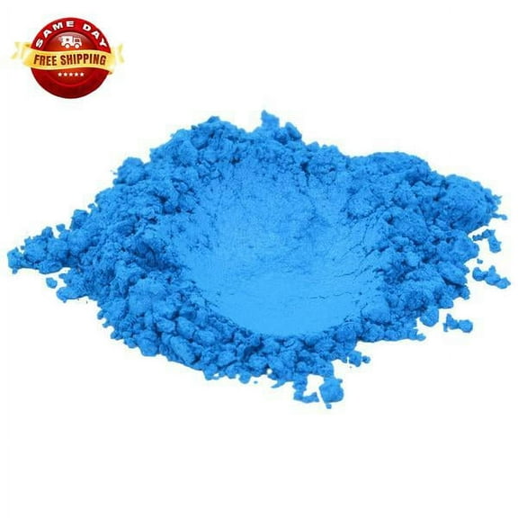 TRUE BLUE MICA COLORANT PIGMENT POWDER COSMETIC GRADE GLITTER EYESHADOW 1 OZ