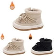 thumbnail image 5 of Otqutp Toddler Boys Girls Winter Ankle Boots Water Proof Fleece Snow Booties Kids Faux Fu𝗿 Warm Outdoor Hiking Walking Shoes, 5 of 9