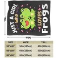 thumbnail image 3 of Frog Blanket Just A Girl Who Loves Frogs Super Soft Fluffy Warm Cozy Lightweight Fleece Frog Gifts Blanket for Adults Kids Home Decor Blanket for Couch Bed Living Room Office Camping 60"x80", 3 of 5