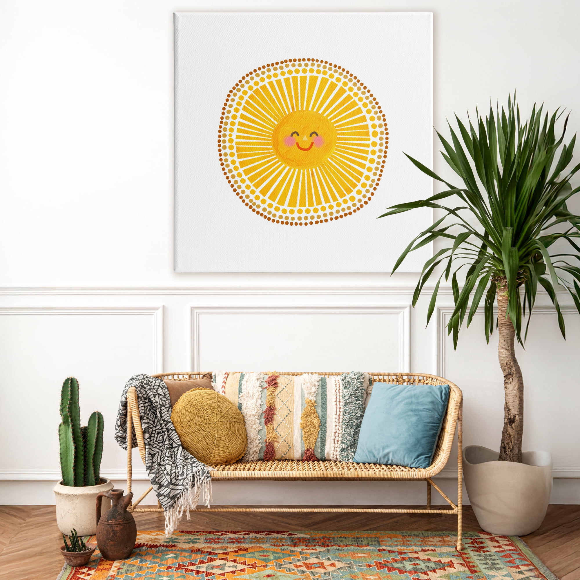 Stupell Industries Yellow Sun's Smile Canvas Wall Art, design by Katherine Herrell Studio