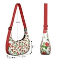 thumbnail image 4 of Summer Strawberry Print Travel Crossbody Tote for Women, Red Fruity Shoulder Purse, Lightweight Water-Resistant Hobo Handbag, Sweet Berry Lover Gift, 4 of 5
