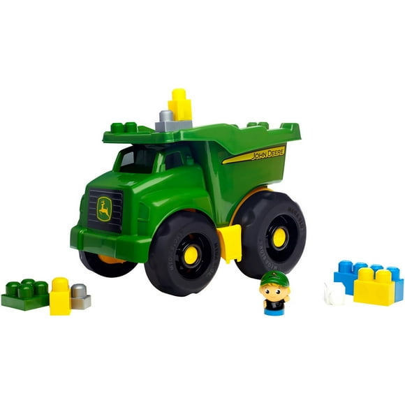 Mega Bloks John Deere Large Dump Truck with Big Building Blocks- 25 Pieces