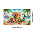 thumbnail image 3 of Tropical Design Hawaii Banner Colorful Elements Beach Theme Aloha Banner for Summer Party Luau Event Island Celebration, 3 of 7